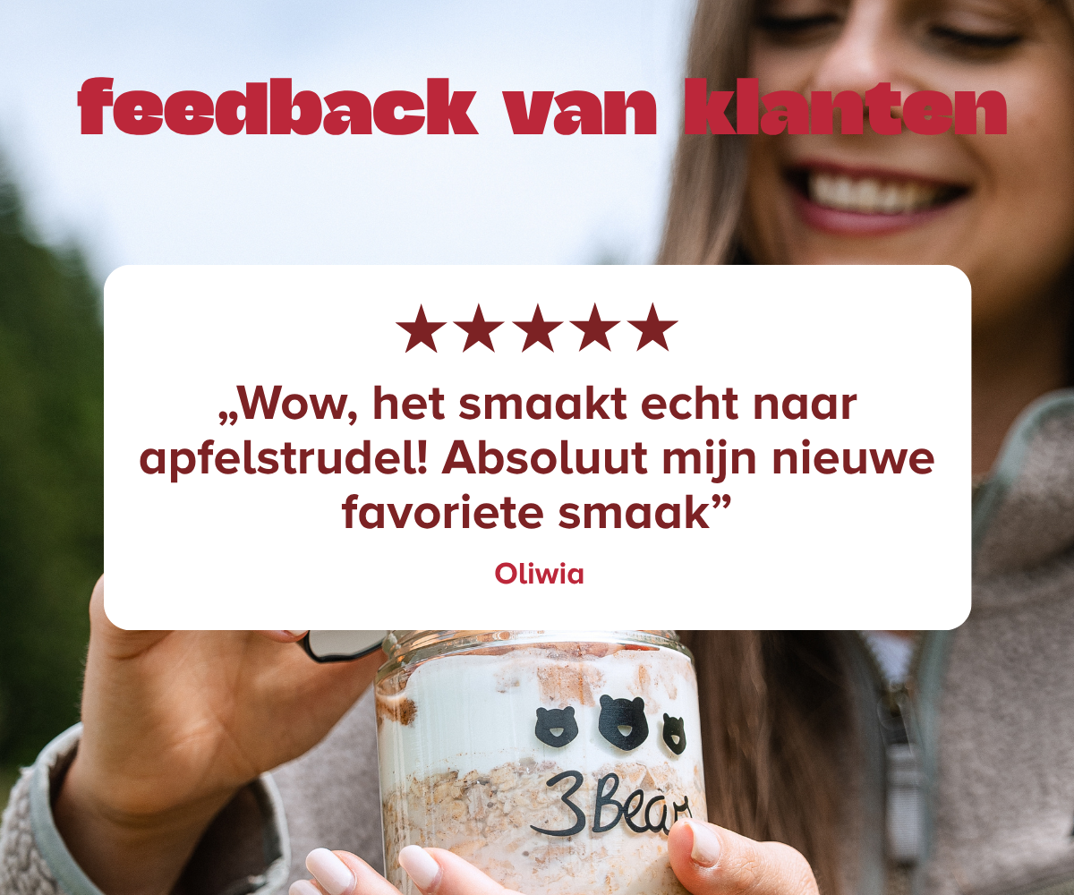 Kundenfeedback Overnight Oats Apfelstrudel