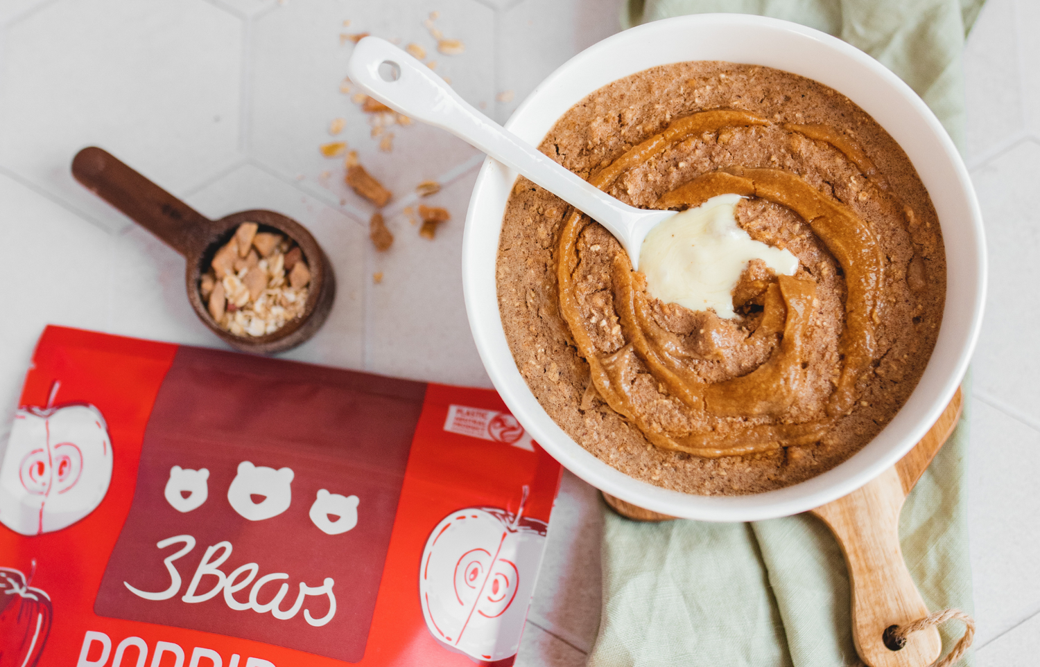 Baked Oats Cinnamon Roll