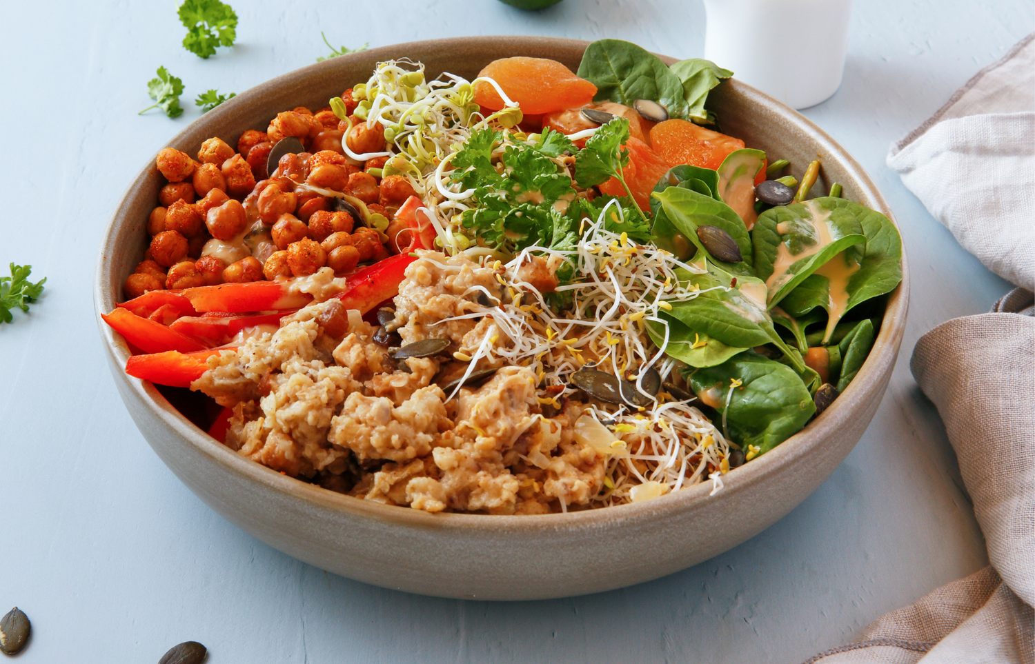 Vegane Rainbow Porridge Bowl