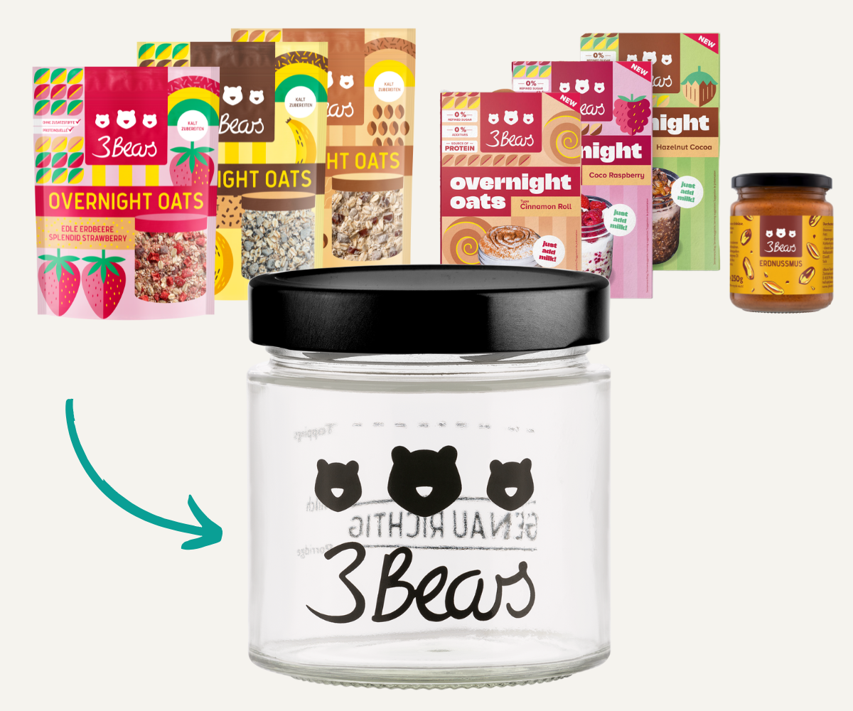 Overnight Oats Probier-Set mit Erdnussmus