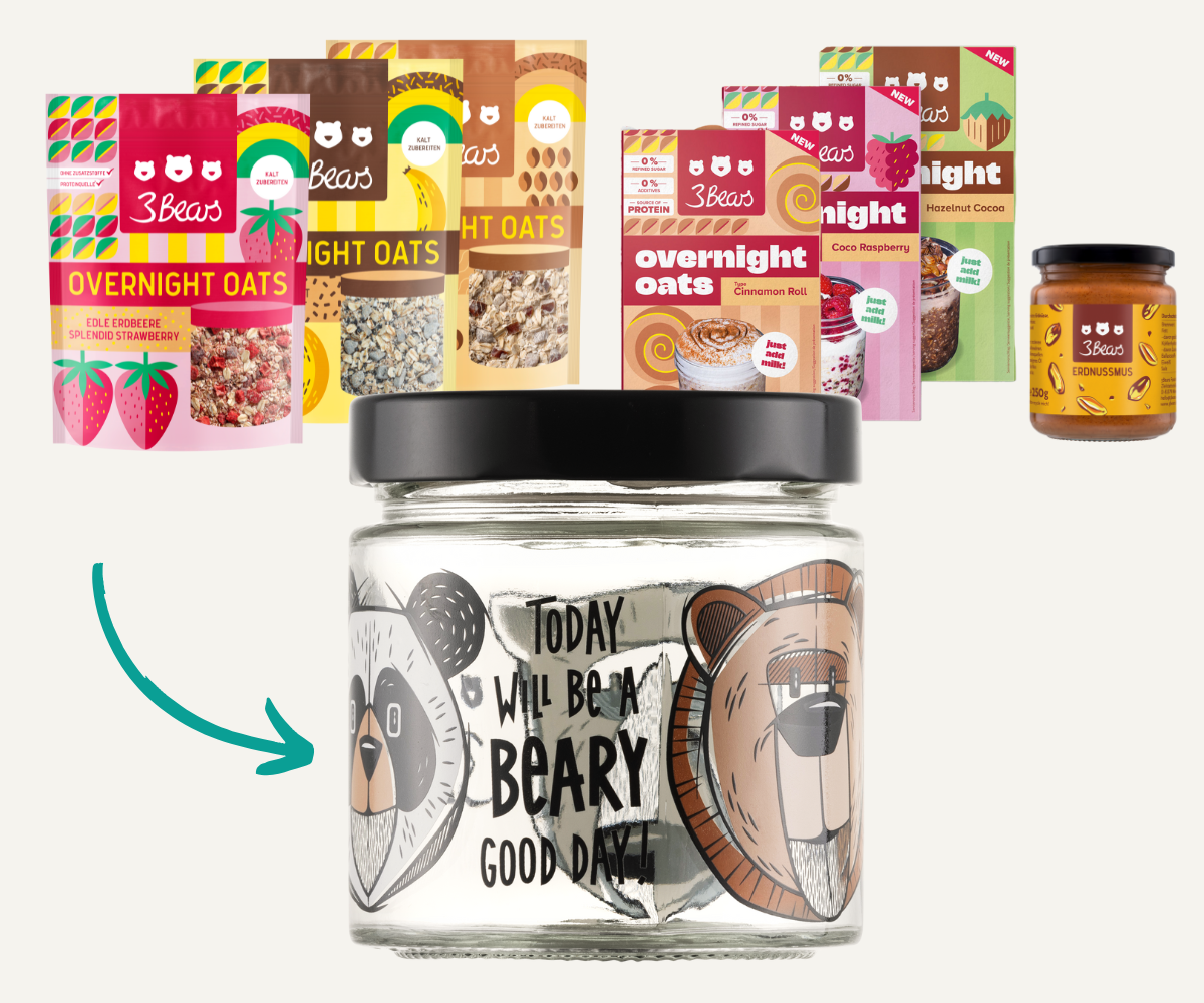 Overnight Oats Probier-Set mit Erdnussmus