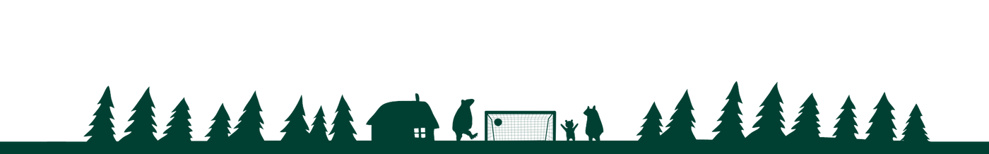 silhouettes of animals in front of a goal